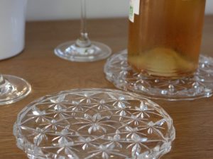 Dessous de bouteille en cristal