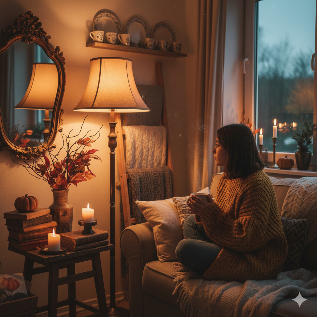 L'automne trouver en brocante des articles pour un intérieur douillet