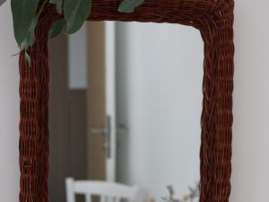 Miroir cadre en osier