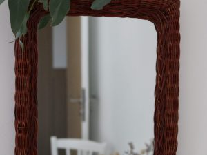 Miroir cadre en osier